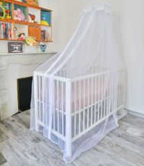 Moustiquaire pour lit bébé et son support universel